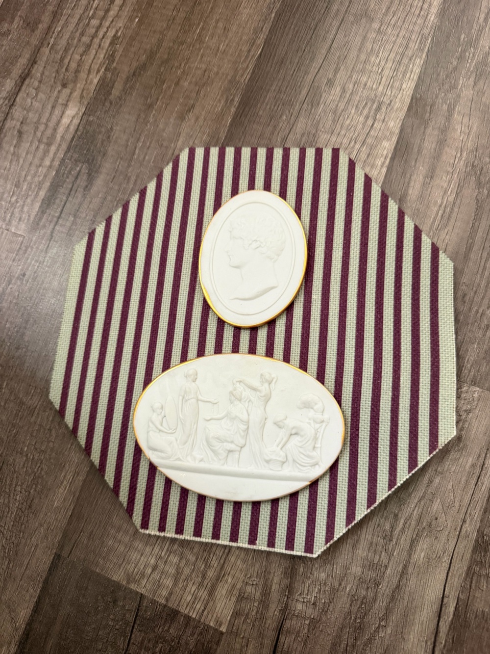 10"x10" Intaglio Busts Wall Art -
Threshold™ designed with Studio McGee inserts